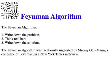Feynman Algorithm meme