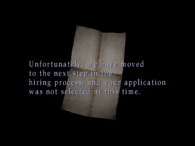rejection letter hiring process