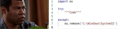 man sweat drops code error