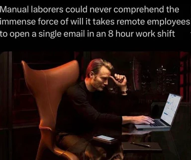 Remote worker struggling to open an email