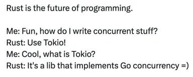 Rust programming language concurrency meme