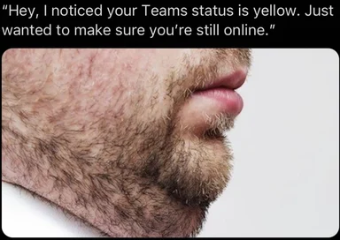 a close-up of a mans face with his tongue out