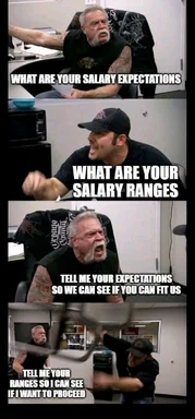 humorous office meme about salary expectations
