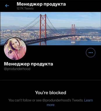 Twitter blocked account meme with bridge background