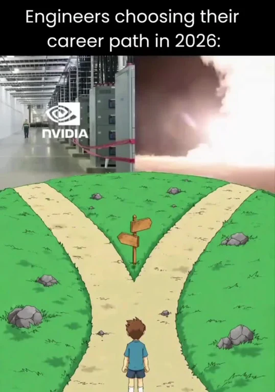 Engineers choosing their career path in 2026 meme