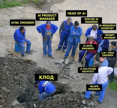 AI team roles meme