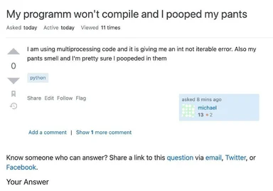 programmer pooped pants while coding