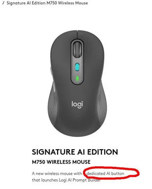Signature AI Edition M750 Wireless Mouse with dedicated AI button