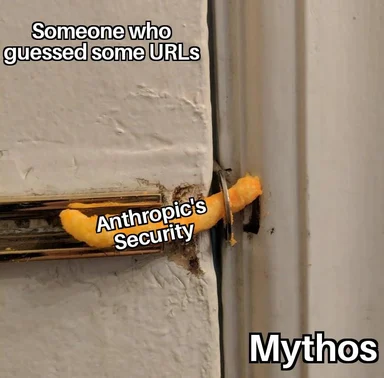a meme about Anthropic's Security