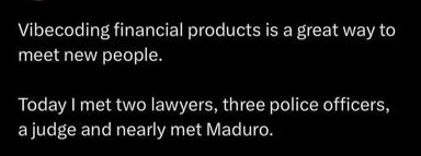 Vibecoding financial products meme