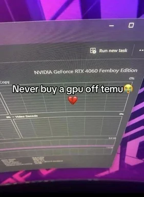 Never buy a gpu off temu