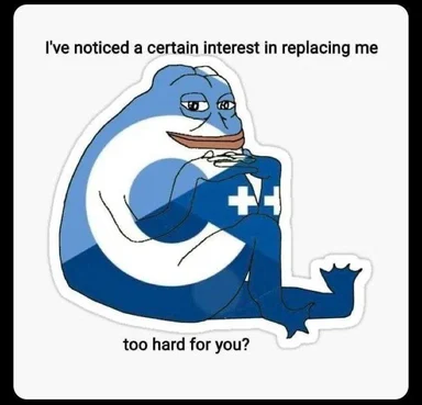 Sad frog with a PHP logo on its arm looking concerned