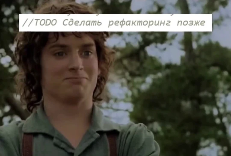 TODO comment on a coding task with Frodo Baggins