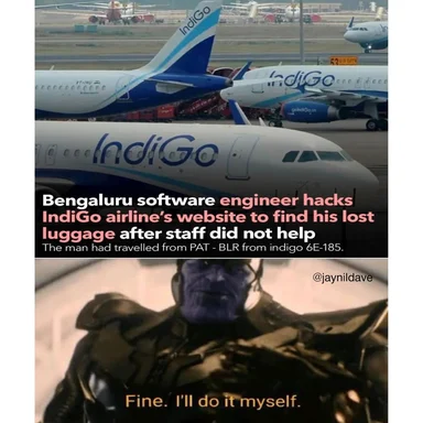 Bengaluru software engineer hacks IndiGo airline's website to find lost luggage