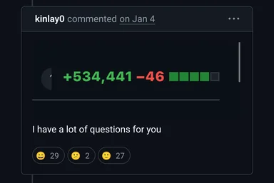 a screenshot of a comment with a large number and a questioning message