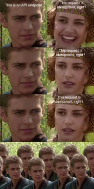 API endpoint and idempotent request meme
