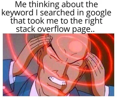 Relieved cartoon character with hands on head and red laser beams