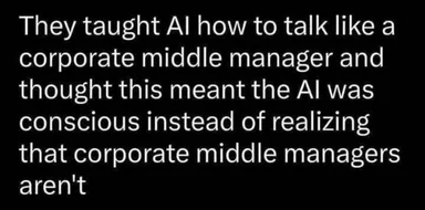 AI corporate middle manager joke