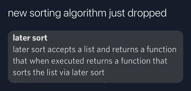 new sorting algorithm meme