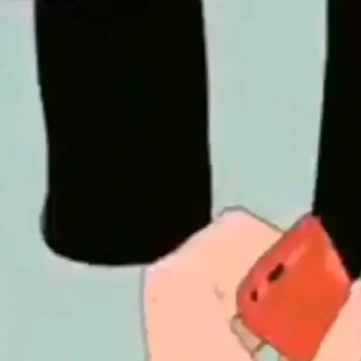 Cartoon hand holding a slice of watermelon