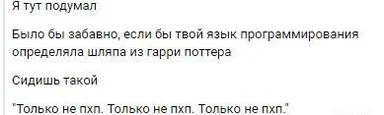 russian meme about programming language determined by harry potter hat