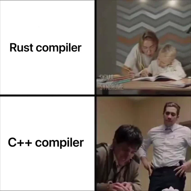 Rust vs C++ compiler meme