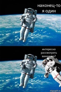 Astronauts in space with humorous Russian captions