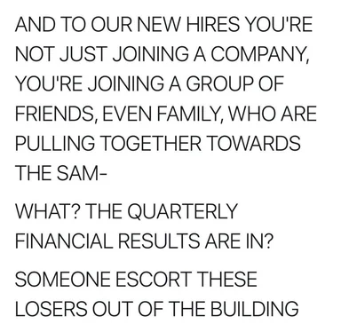 New hires are welcomed to a company with a twist