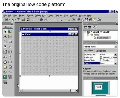 screenshot of Microsoft Visual Basic with a form design