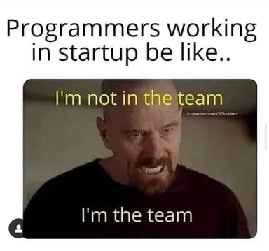 programmers working in startup meme