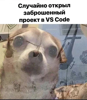 dog face with shocked expression and helicopter in background