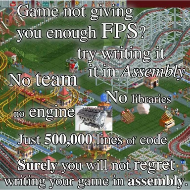 game development meme about writing in assembly language