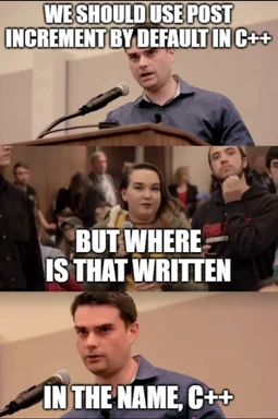 C++ programming language discussion meme