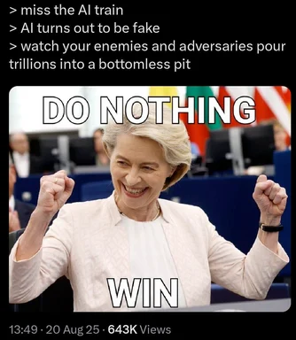 Woman with fists raised and text 'DO NOTHING WIN'
