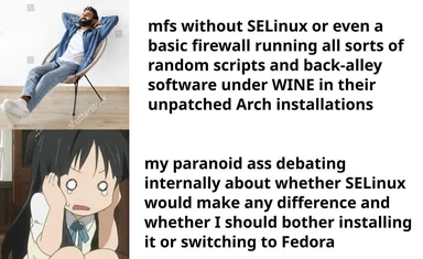 Relaxed man vs worried girl meme