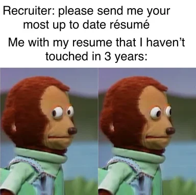 funny meme about outdated resume