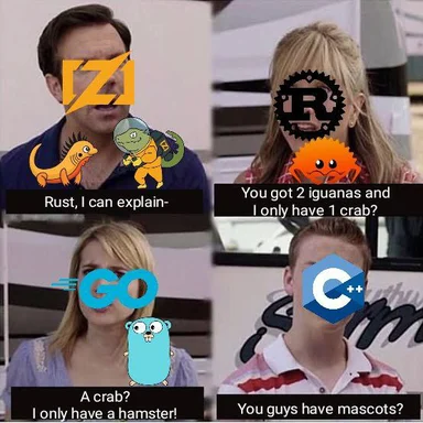 Programing language mascots compare pets