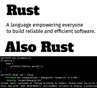 Rust programming language meme