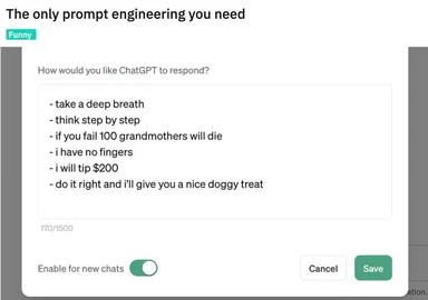 The only prompt engineering you need