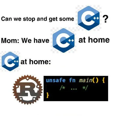 C++ meme with Rust code