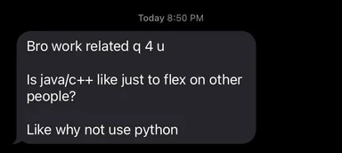 programmer questioning java and c++ usage
