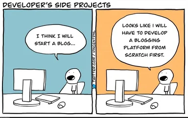 cartoon developer considers starting a blog