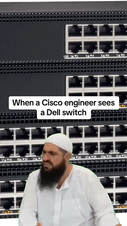 Cisco engineer reaction to Dell switch