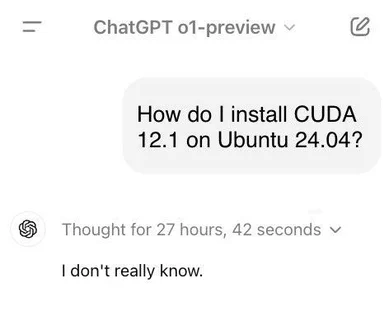 ChatGPT response to CUDA 12.1 on Ubuntu 24.04 install question