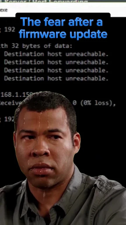 Man sweating with fear in front of a computer screen with error messages