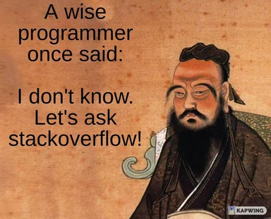 Lao Tzu meme with programmer quote about stackoverflow