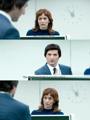 Office worker reacts to job importance