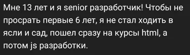 A young boy claims to be a senior developer at 13