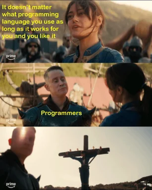 meme about programming language preference
