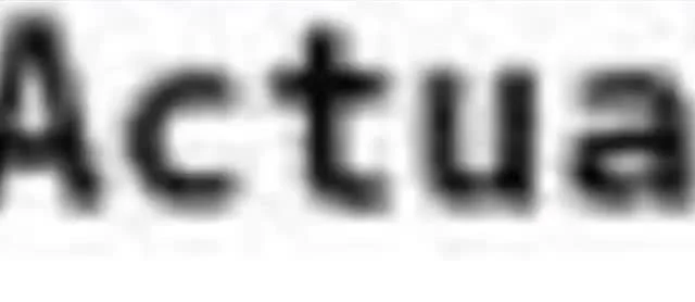 Blurry text reading 'Actua' on a white background